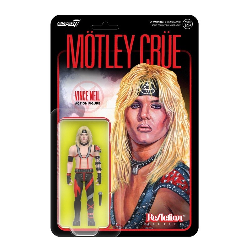 Motley Crue 3 3/4"H Vince Neil ReAction Figure