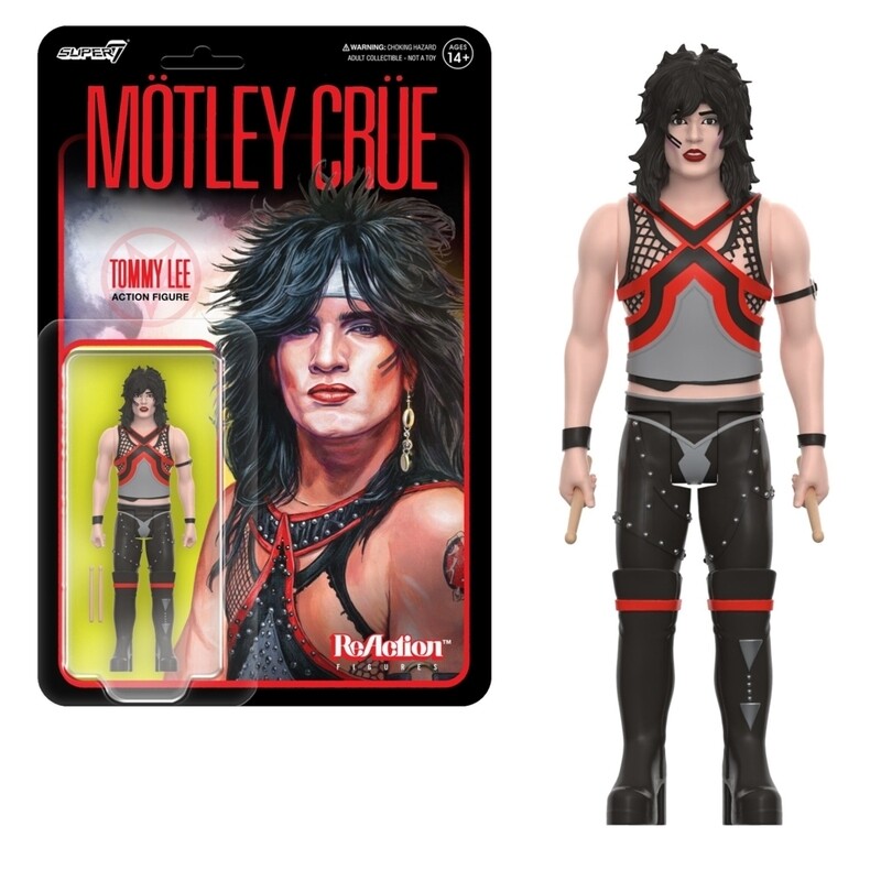 Motley Crue 3 3/4&quot;H Tommy Lee ReAction Figure