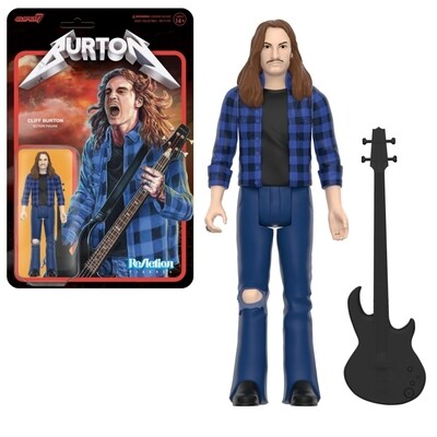 Cliff Burton (Metallica) Flannel Shirt 3 3/4"H ReAction Figure
