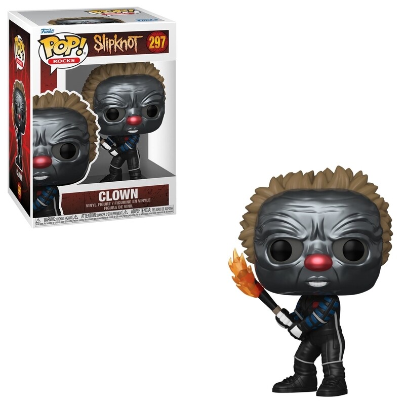 Slipknot 3 3/4&quot;H Clown (Metallic) POP! Rocks Vinyl Figure #297