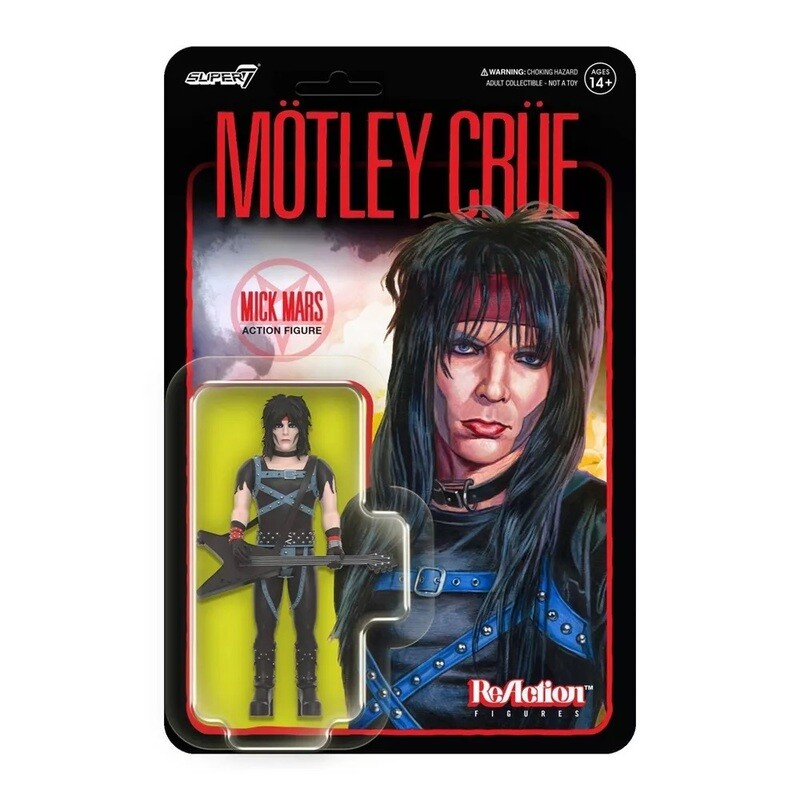 Motley Crue 3 3/4"H Mick Mars ReAction Figure