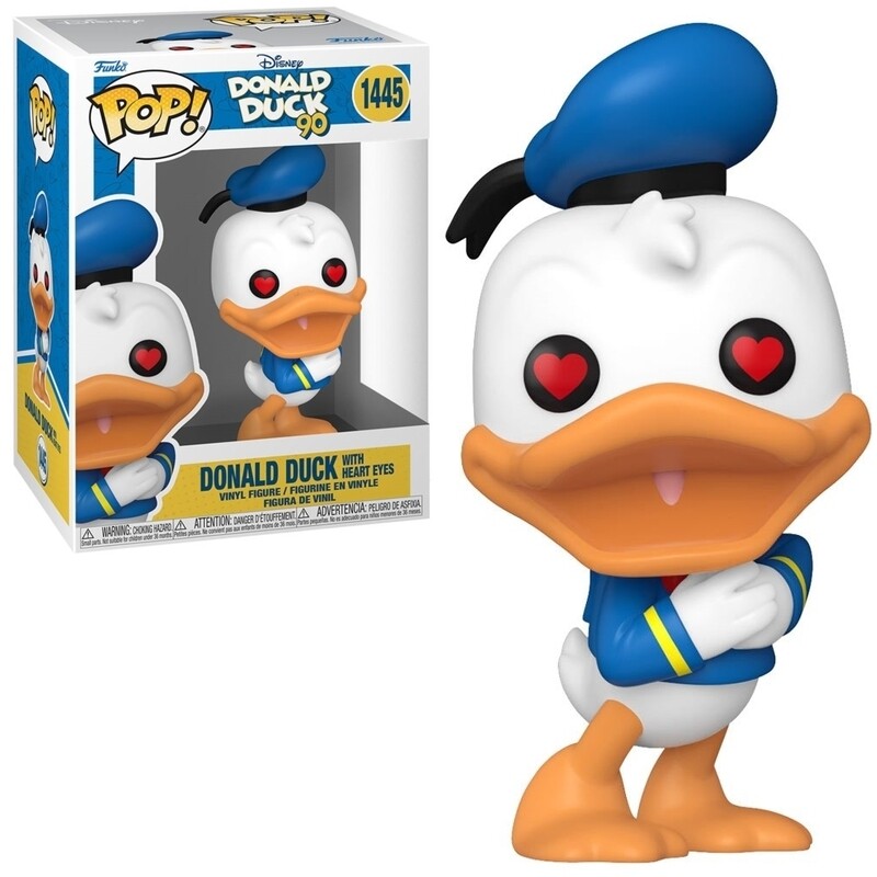 Disney&#39;s Donald Duck with Heart Eyes 3 3/4&quot;H POP! Vinyl Figure #1445