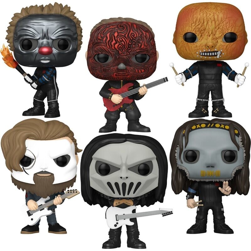 Slipknot Set of SIX 3 3/4&quot;H POP! Rocks Vinyl Figures