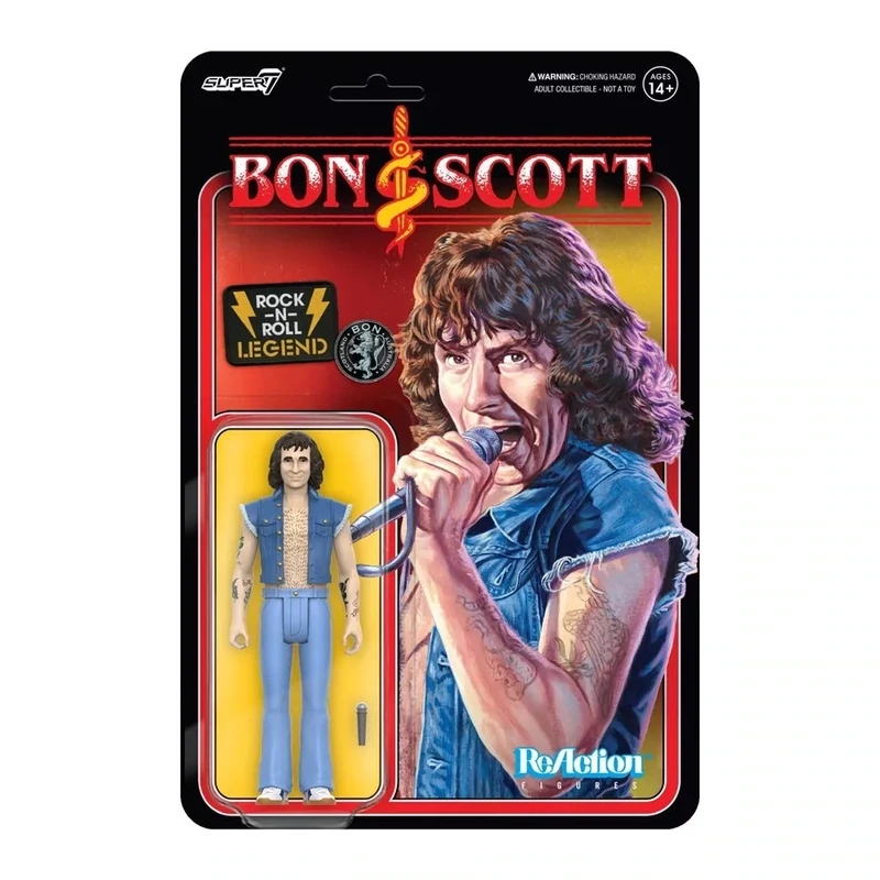 Bon Scott (AC/DC) 3 3/4"H ReAction Figure