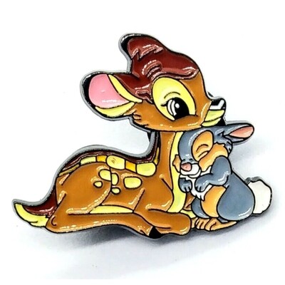 Disney&#39;s Bambi and Thumper Enamel Pin / Tie Tack