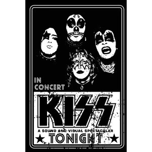 KISS &#39;In Concert&#39; LARGE Magnet