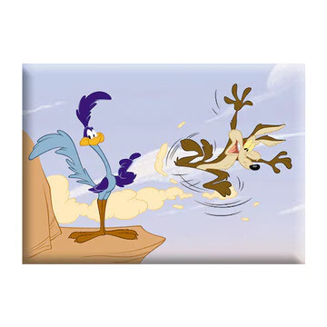 Looney Tunes Roadrunner and Wile E Coyote LARGE Magnet