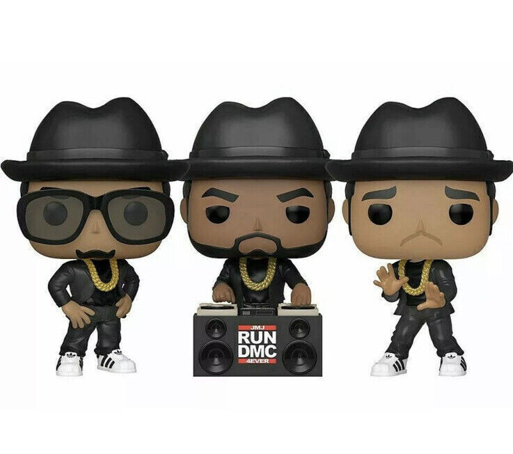 RUN DMC Set of All Three 3 3/4&quot;H POP! Rocks Vinyl Figures