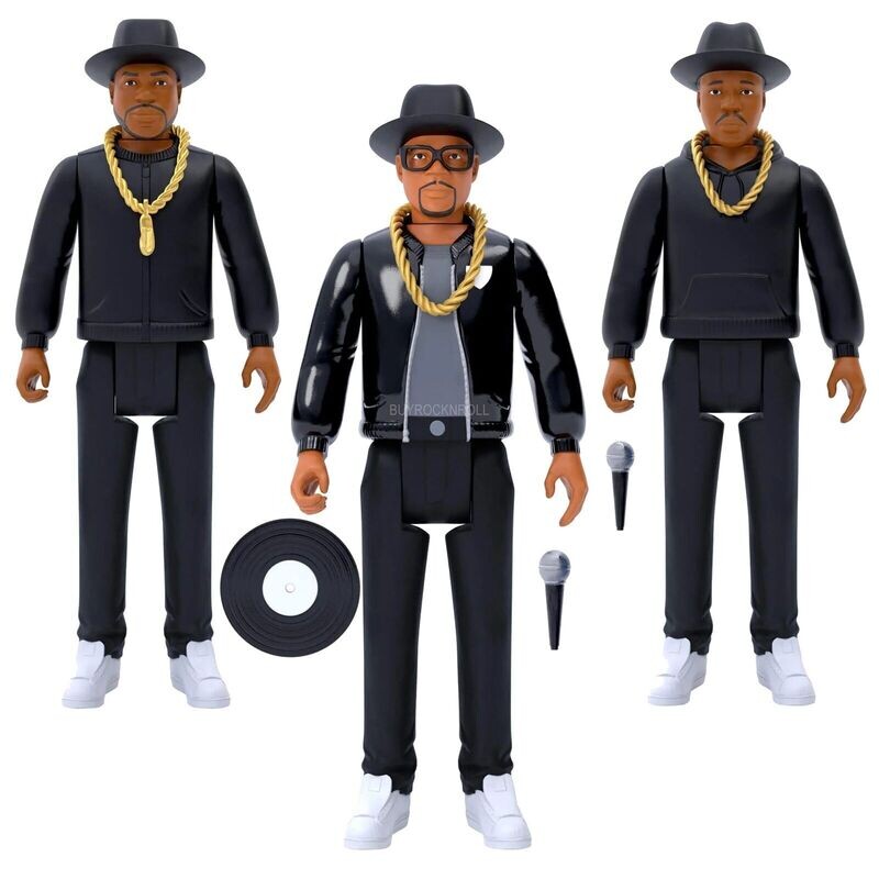 RUN DMC Ste of All Three 3 3/4&quot;H ReAction Figures