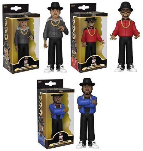 RUN DMC Set of All Three 5&quot;H POP! GOLD Vinyl Figures