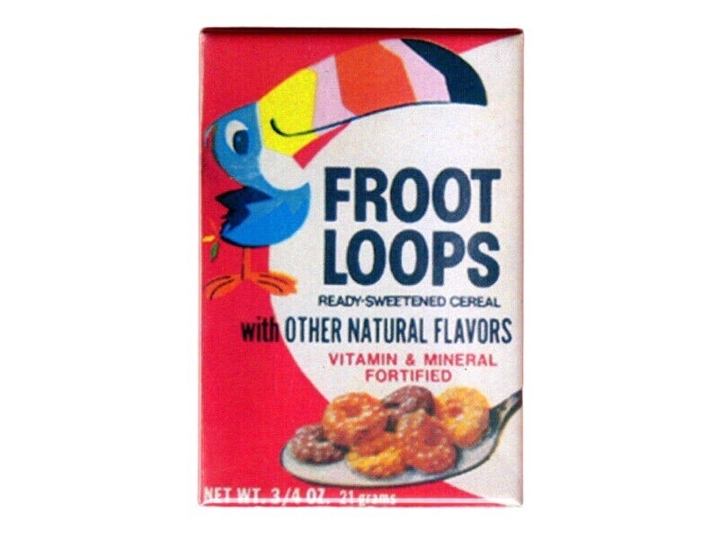 Kellogg's Froot Loops Cereal Box Magnet - Retro Toucan Sam