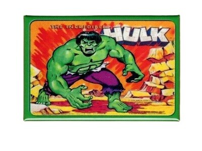 The Incredible Hulk Metal Magnet - Vintage Lunchbox Graphic