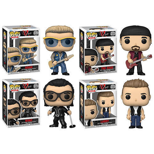U2 Set of All Four 3 3/4&quot;H POP! Rocks Vinyl Figures