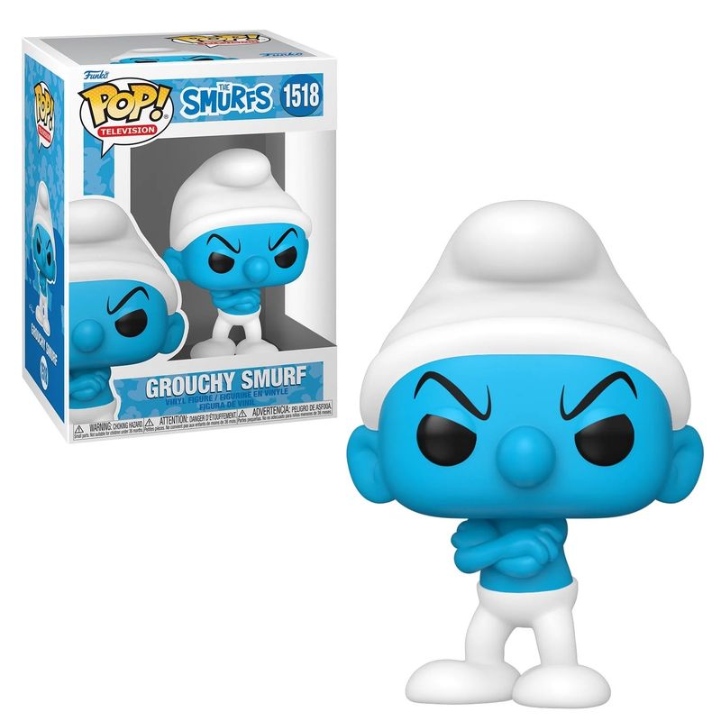 The Smurfs 3 3/4&quot;H Grouchy Smurf POP! Television Vinyl Figure #1518