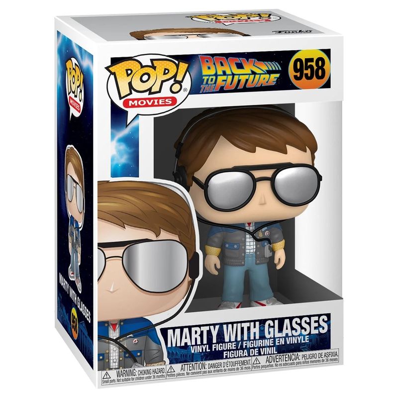 Back to the Future 3 3/4"H Marty with Glasses POP! Movies Vinyl Figure #958