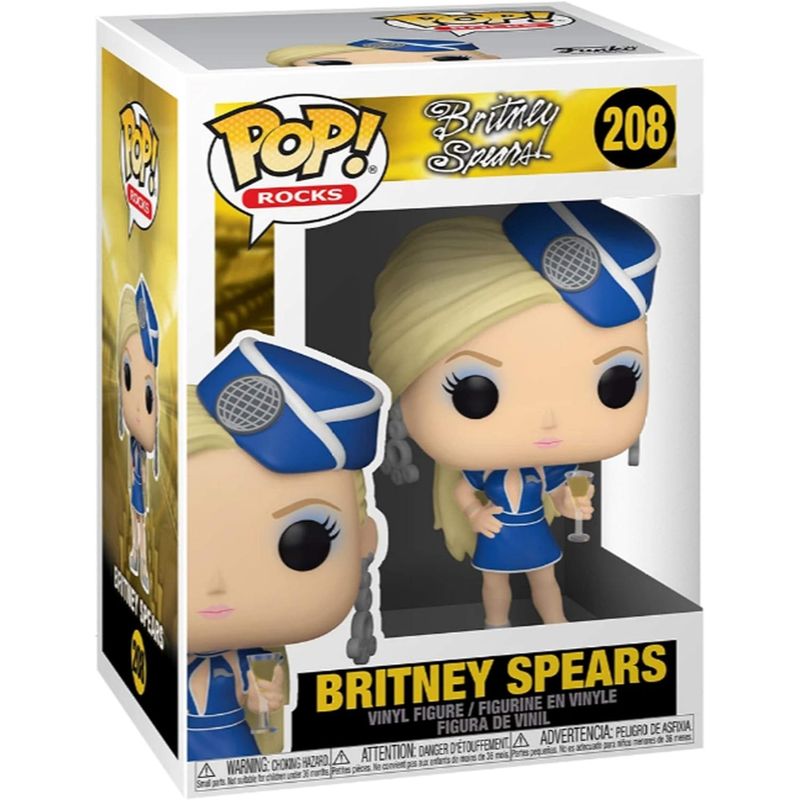 Britney Spears Toxic Stewardess 3 3/4"H POP! Rocks Vinyl Figure #208