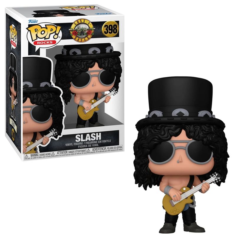 Guns N&#39; Roses 1990&#39;s Slash 3 3/4&quot;H POP! Rocks Vinyl Figure #398