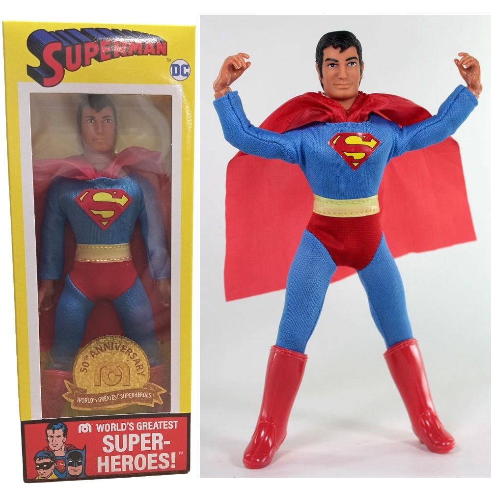 SUPERMAN 8&quot;H 50th Anniversary MEGO Action Figure