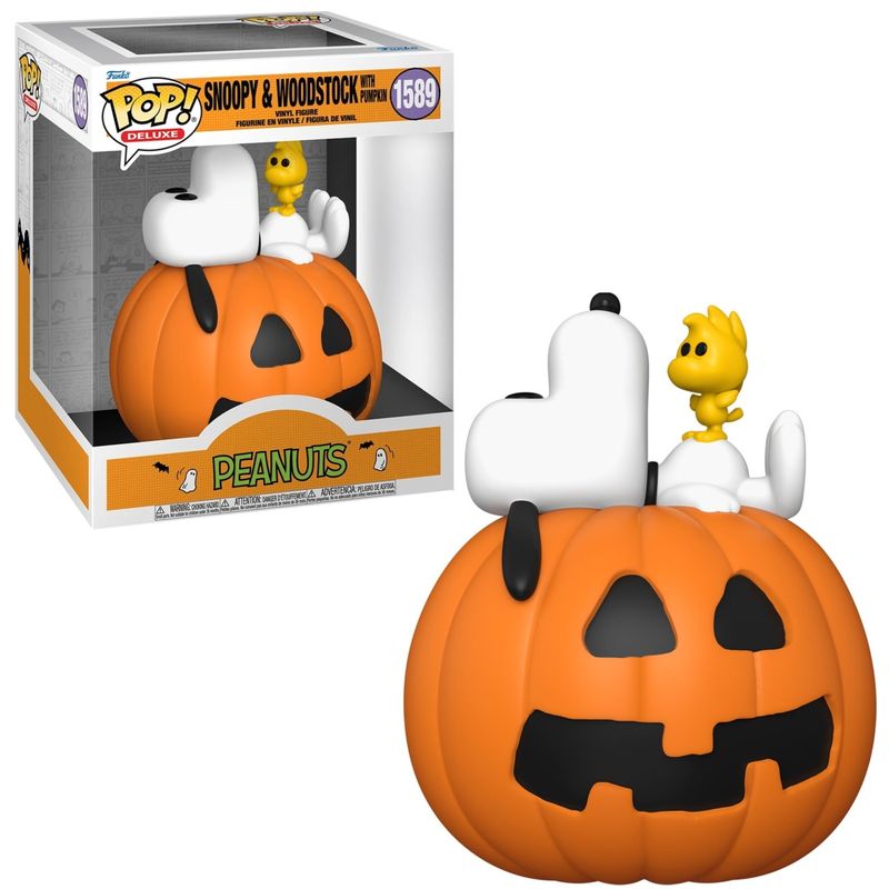 Peanuts - It&#39;s the Great Pumpkin, Charlie Brown Snoopy &amp; Woodstock with Pumpkin POP! Deluxe Vinyl Figure #1589