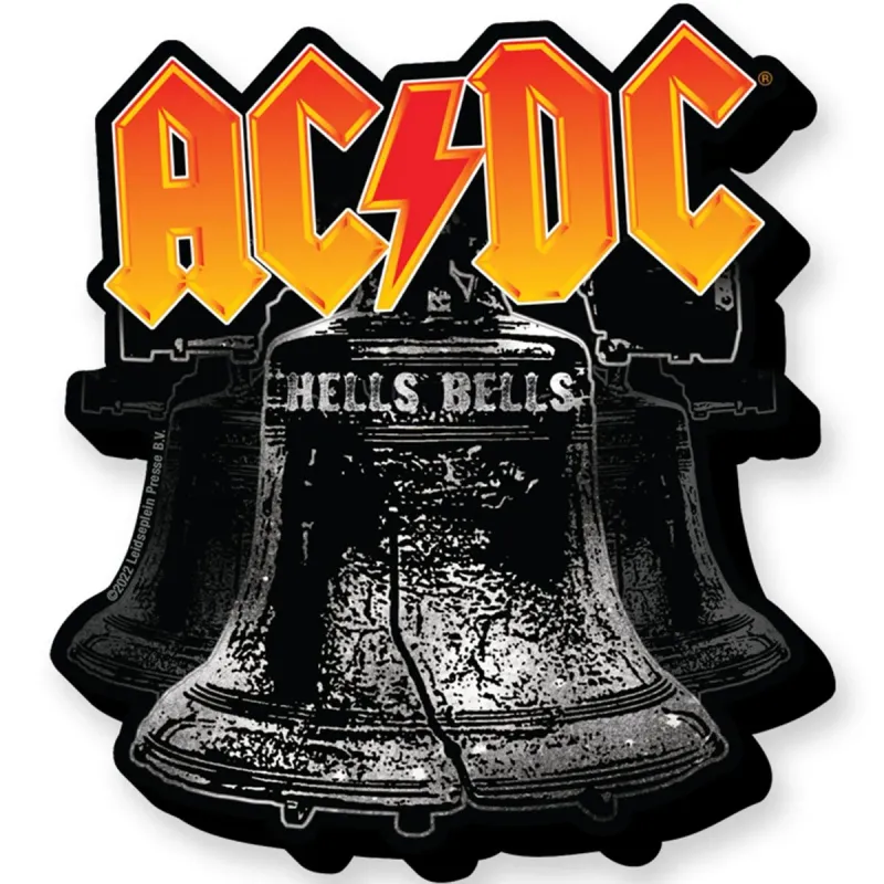 AC/DC Hells Bells Chunky Wooden Magnet