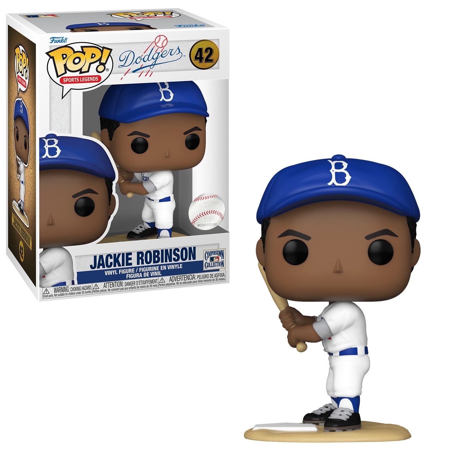 MLB Jackie Robinson 3 3/4&quot;H POP! Vinyl Figure #42 - Batting