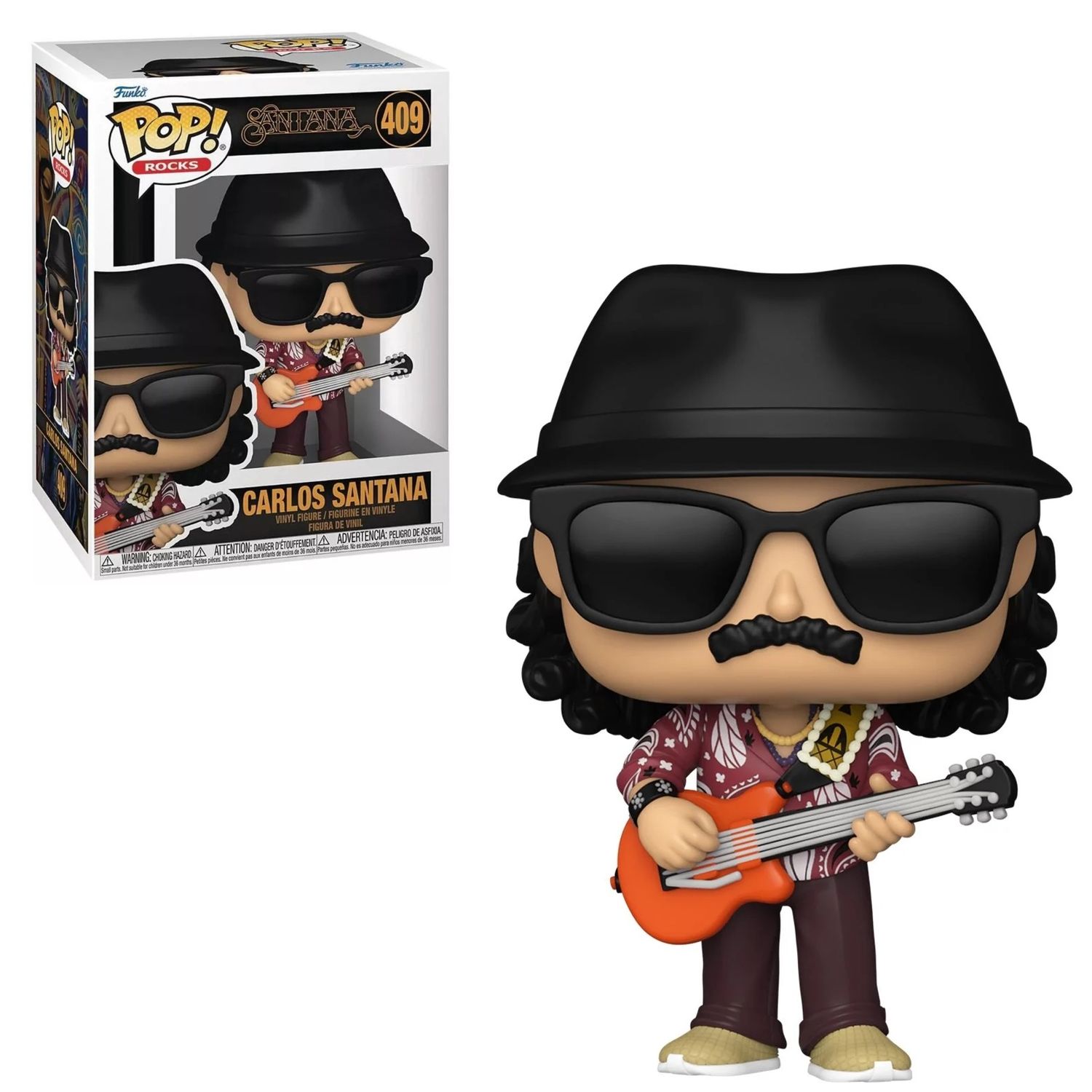 Carlos Santana 3 3/4&quot;H POP! Rocks Vinyl Figure #409
