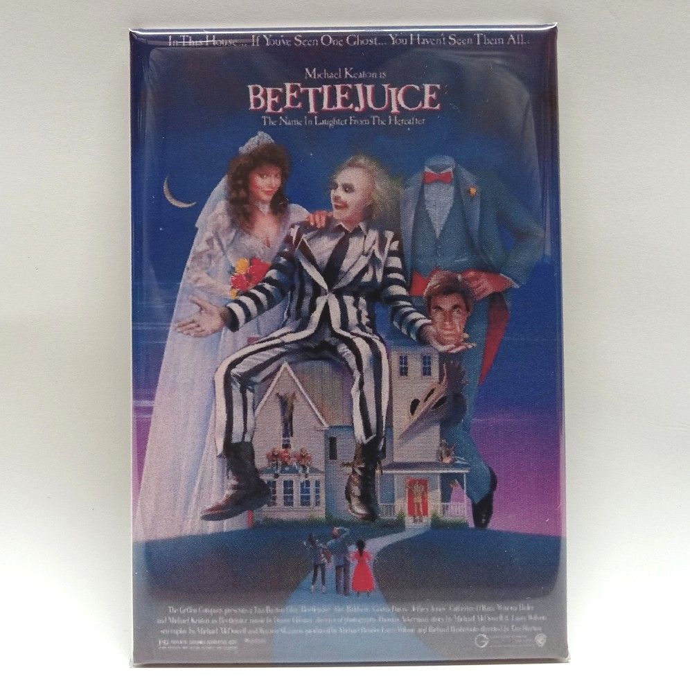 Beetlejuice Movie Poster Metal Magnet