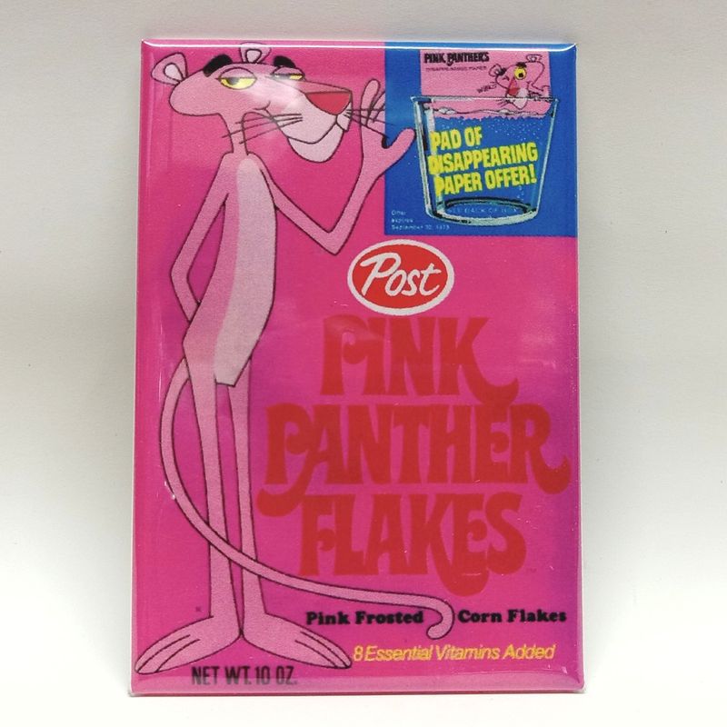 Pink Panther Flakes Metal Magnet