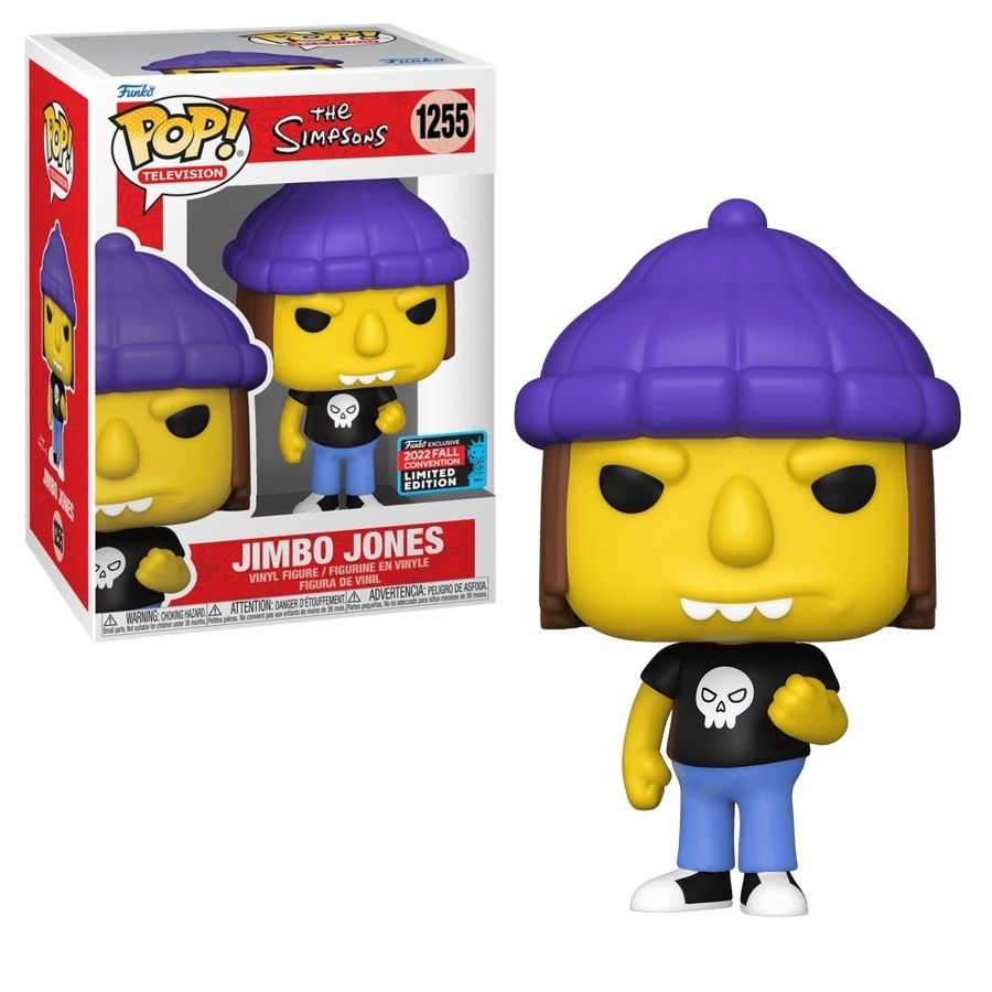 The Simpsons Jimbo Jones 3 3/4&quot;H POP! Vinyl Figure #1255 - 2022 Comic Con Fall Exclusive