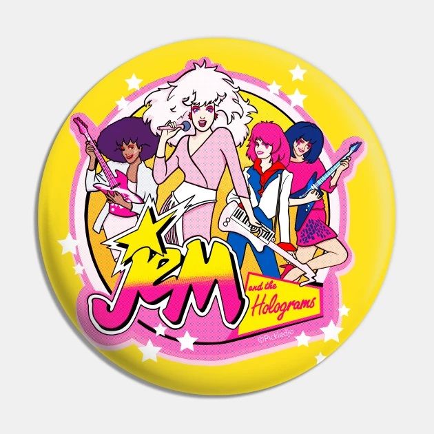 Jem and the Holograms Band 2 1/4&quot;D Pinback Button