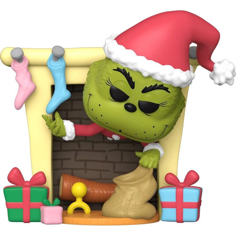 Dr. Seuss' How the Grinch Stole Christmas 4 1/4"H Grinch with Bag POP! Deluxe Vinyl Figure #35