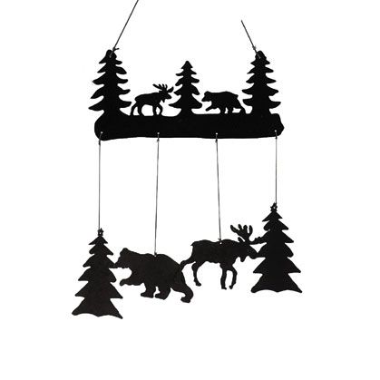 Bear, Moose and Trees Wind Chimes 31830