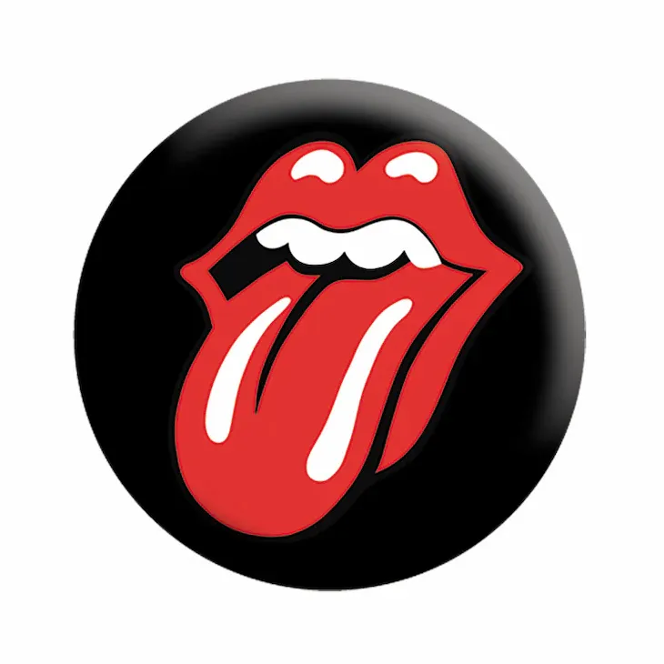Rolling Stones Tongue 1 1/4&quot;D Pinback Button