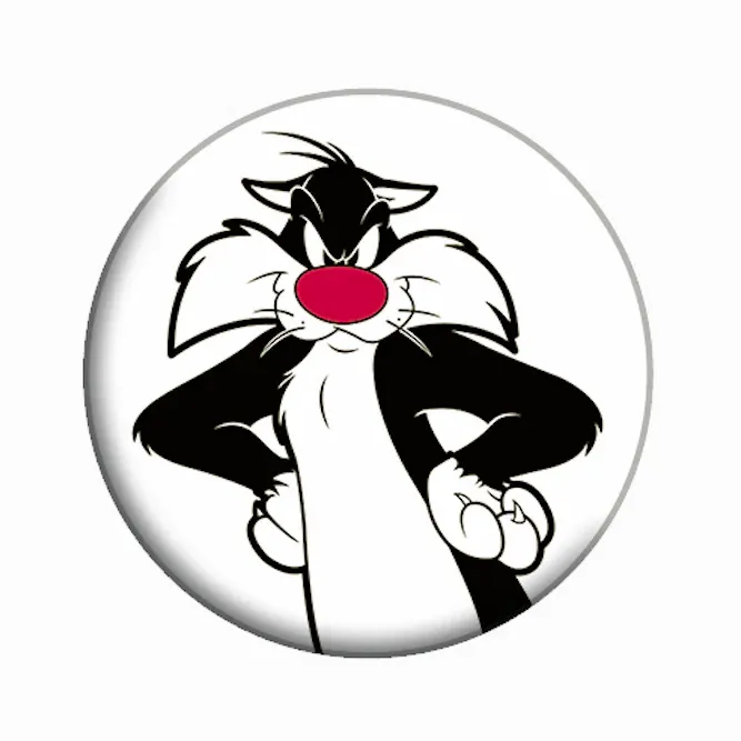 Looney Tunes Sylvester 1 1/4&quot;D Pinback Button