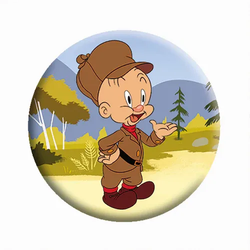 Looney Tunes Elmer Fudd 1 1/4&quot;D Pinback Button
