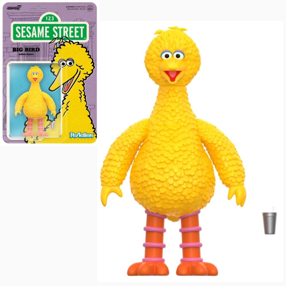 Sesame Street Big Bird 3 3/4&quot;H ReAction Figure