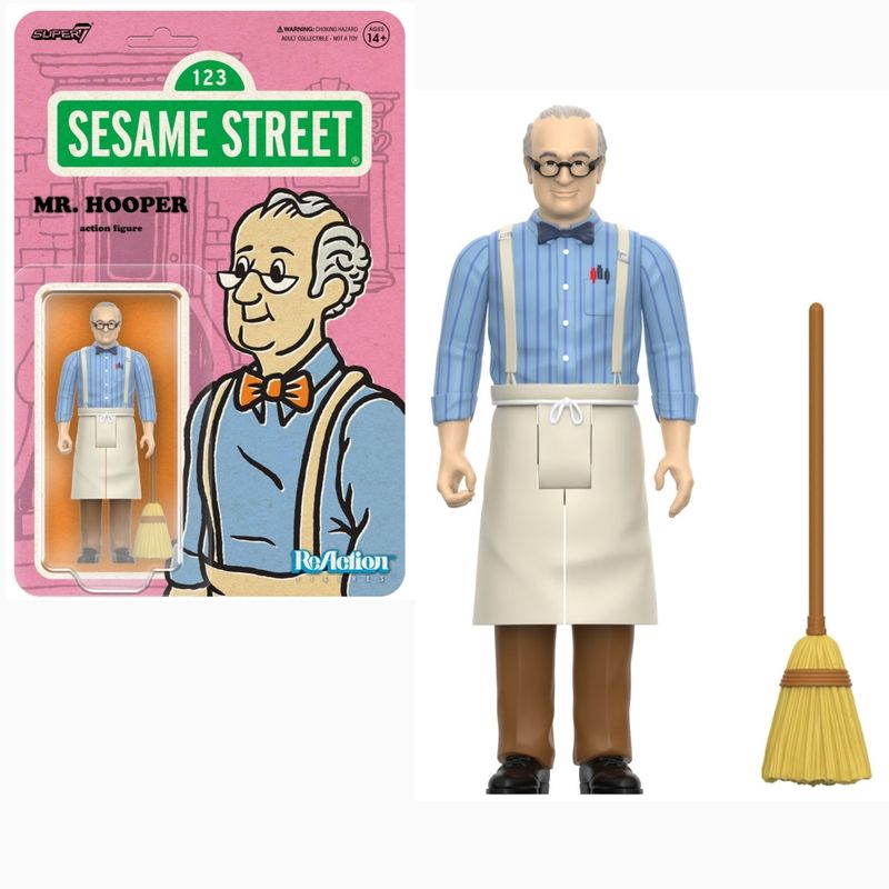Sesame Street Mr. Hooper 3 3/4&quot;H ReAction Figure