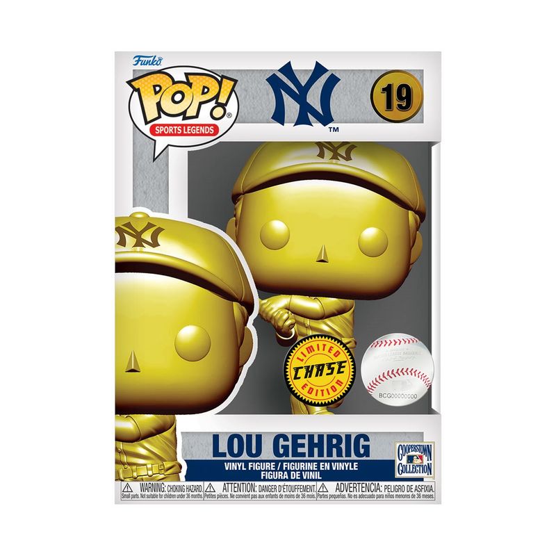 MLB Lou Gehrig 3 3/4"H Sports Legends POP! Vinyl Figure #19 - GOLD CHASE Variant - Batting