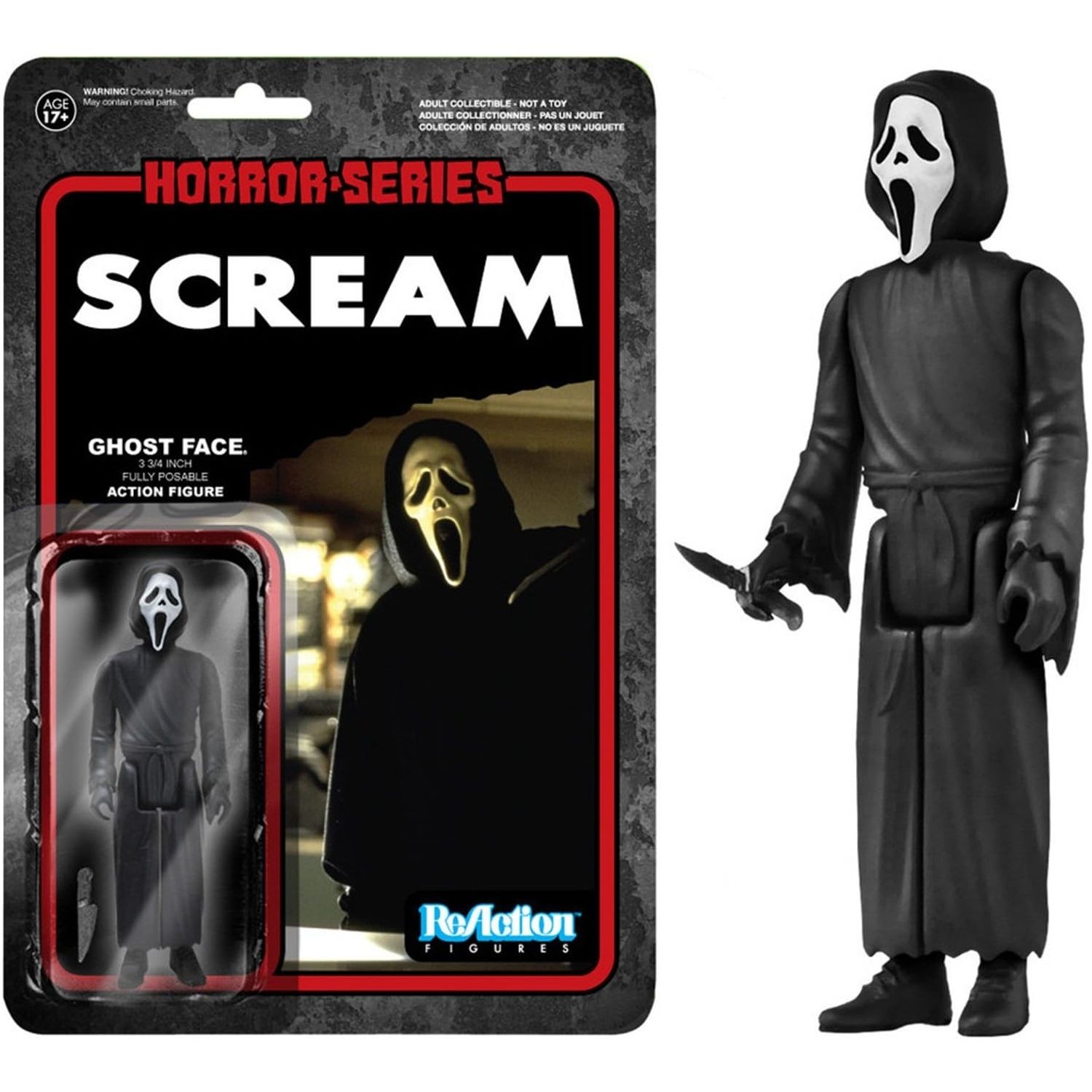 Scream 3 3/4&quot;H Ghost Face ReAction Figure