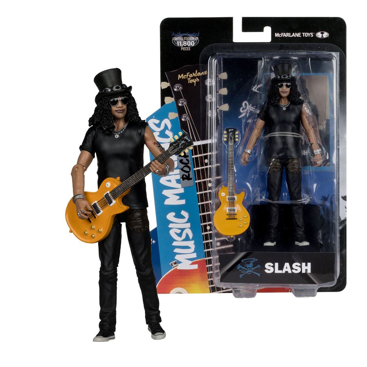 Guns N&#39; Roses Slash 6&quot;H McFarlane Toys Music Maniacs Wave 3 Action Figure