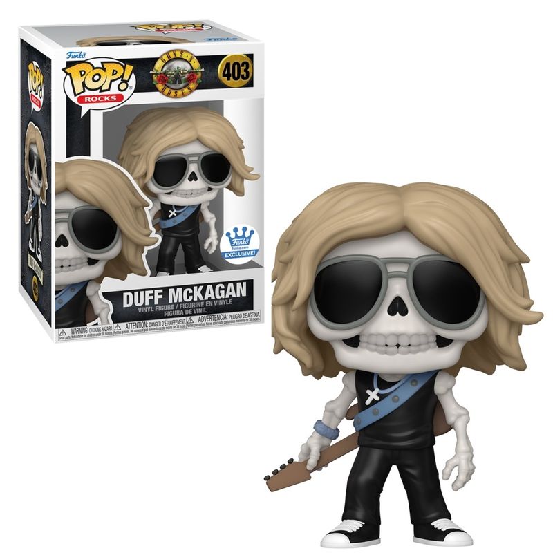 Duff McKagan Skeleton Guns N&#39; Roses 3 3/4&quot;H POP! Rocks Vinyl Figure #403