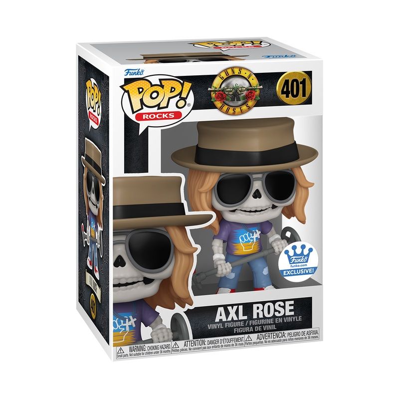 Axl Rose Skeleton Guns N' Roses 3 3/4"H POP! Rocks Vinyl Figure #401