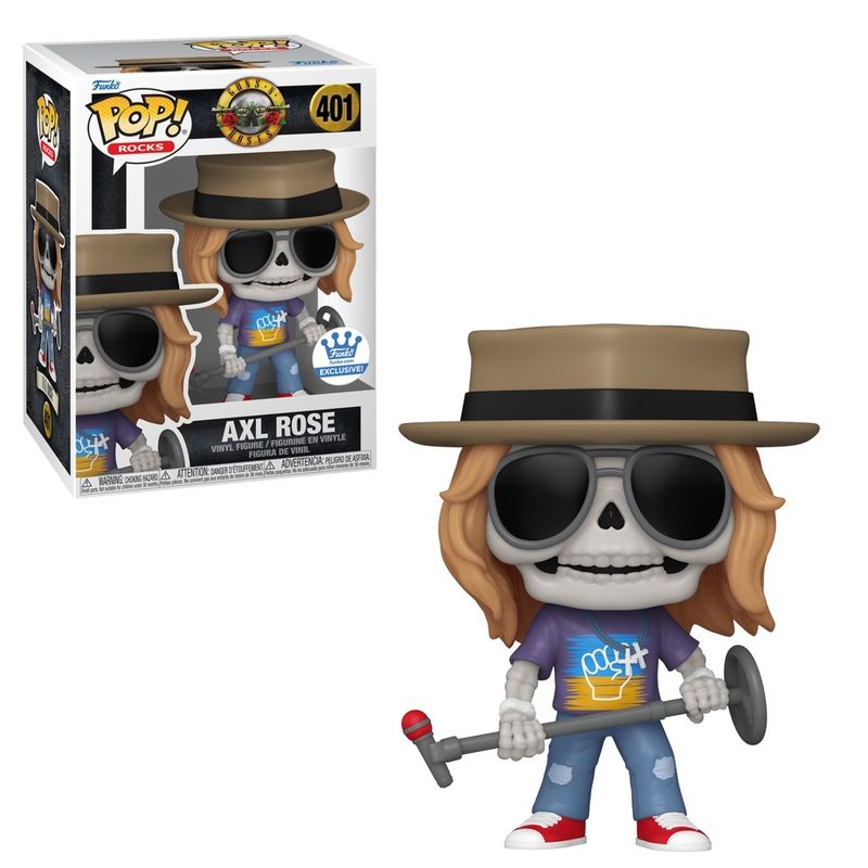 Axl Rose Skeleton Guns N&#39; Roses 3 3/4&quot;H POP! Rocks Vinyl Figure #401