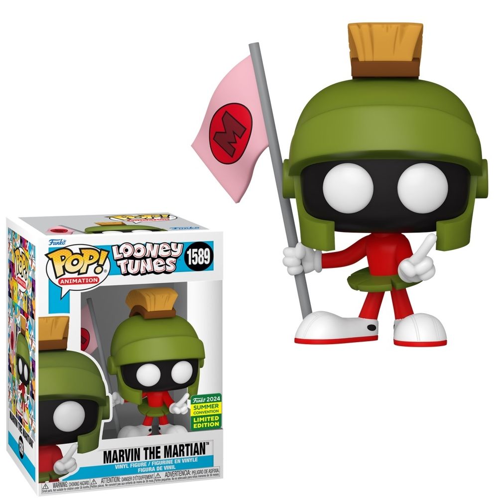 Looney Tunes Marvin the Martian with Flag 3 3/4&quot;H POP! Animation Vinyl Figure #1589