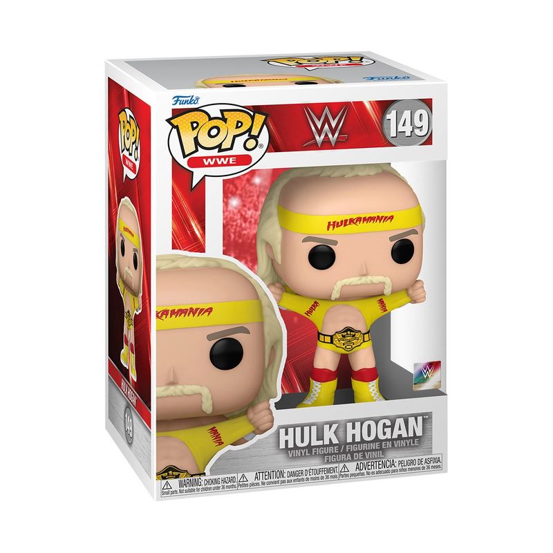 Hulkamania with Belt 3 3/4"H POP! WWE Vinyl Figure #149