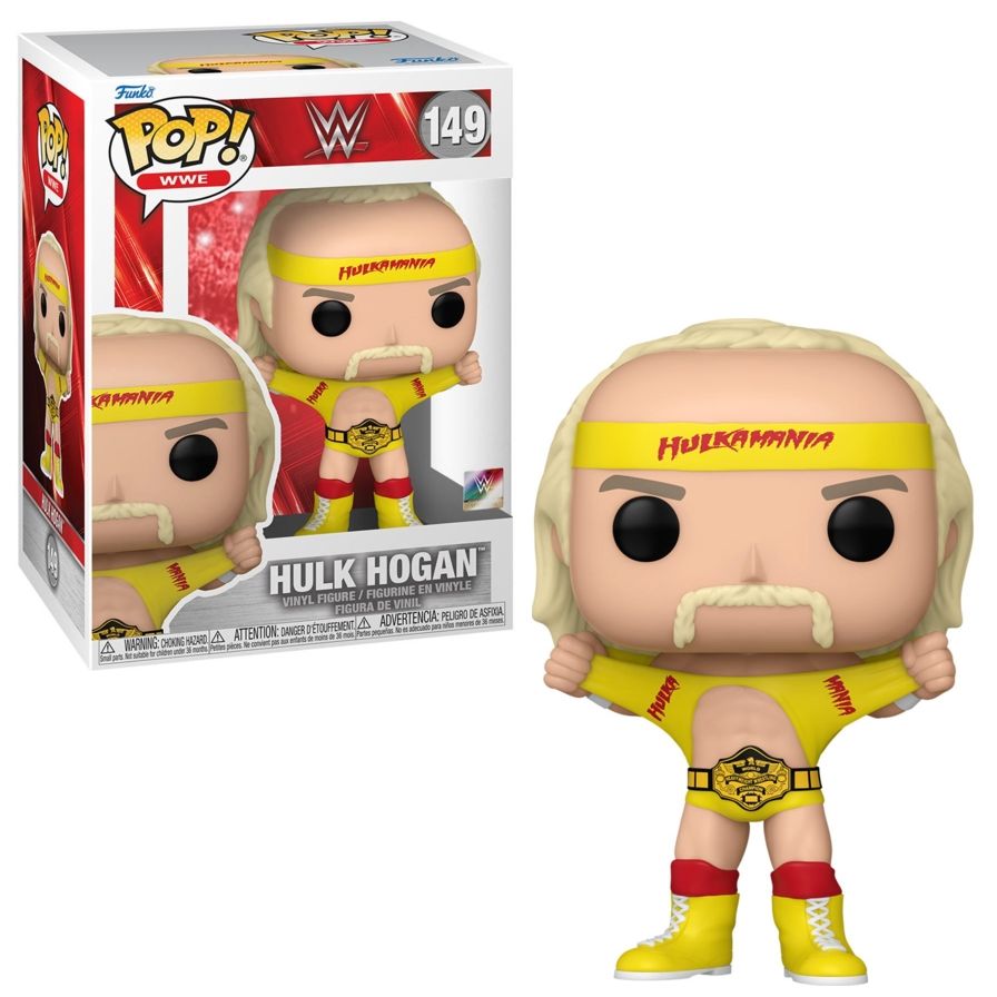 Hulkamania with Belt 3 3/4&quot;H POP! WWE Vinyl Figure #149