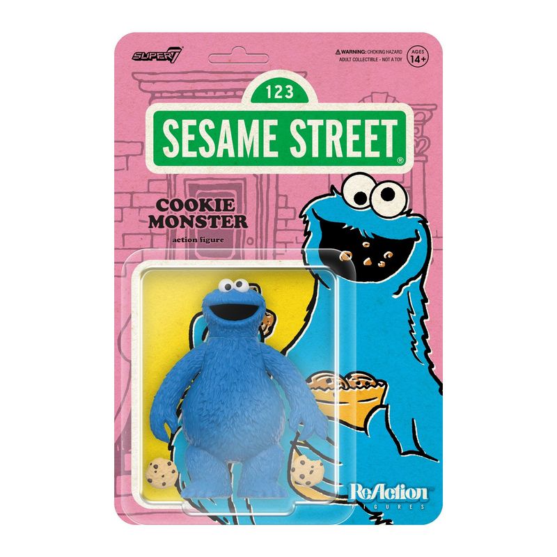 Sesame Street Cookie Monster 3 3/4"H ReAction Figure