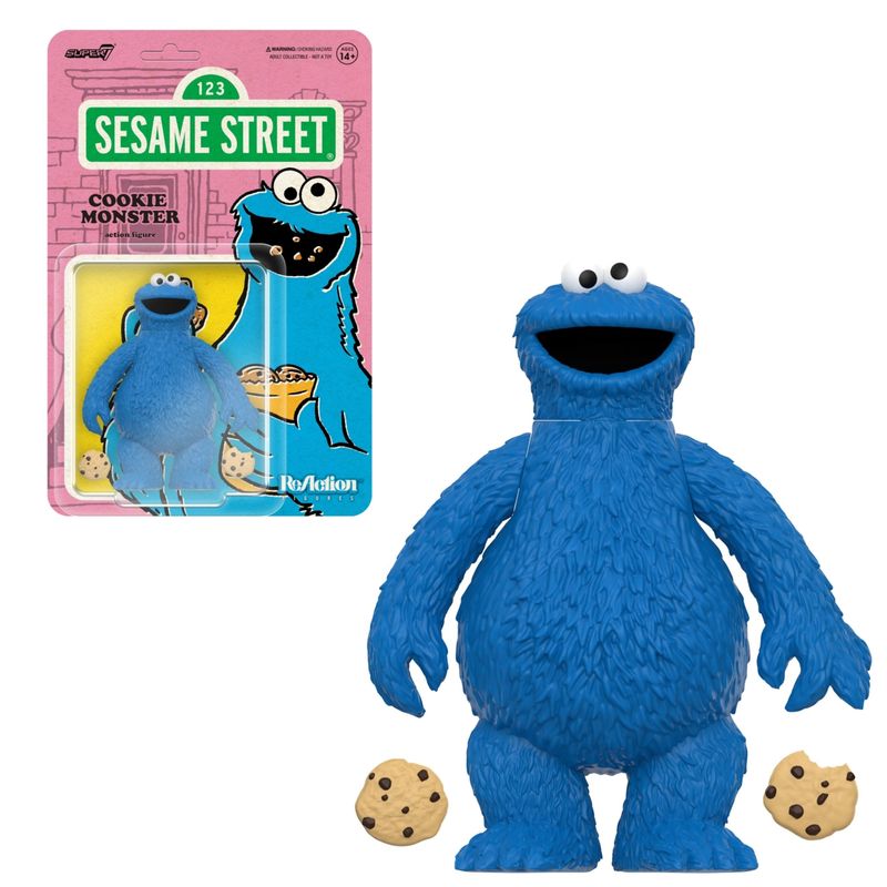 Sesame Street Cookie Monster 3 3/4&quot;H ReAction Figure