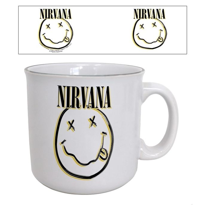 Nirvana Smiley 20 Oz. Ceramic Camper Mug