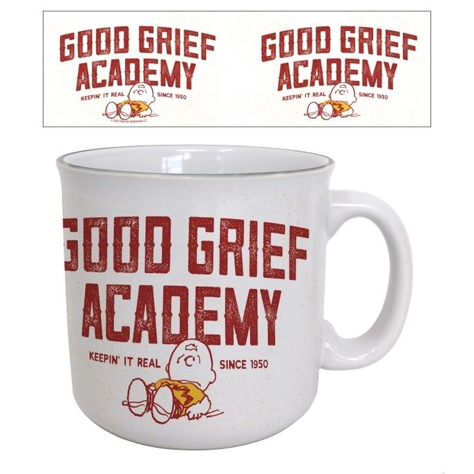 Peanuts &quot;Good Grief Academy&quot; 20 Oz. Ceramic Camper Mug